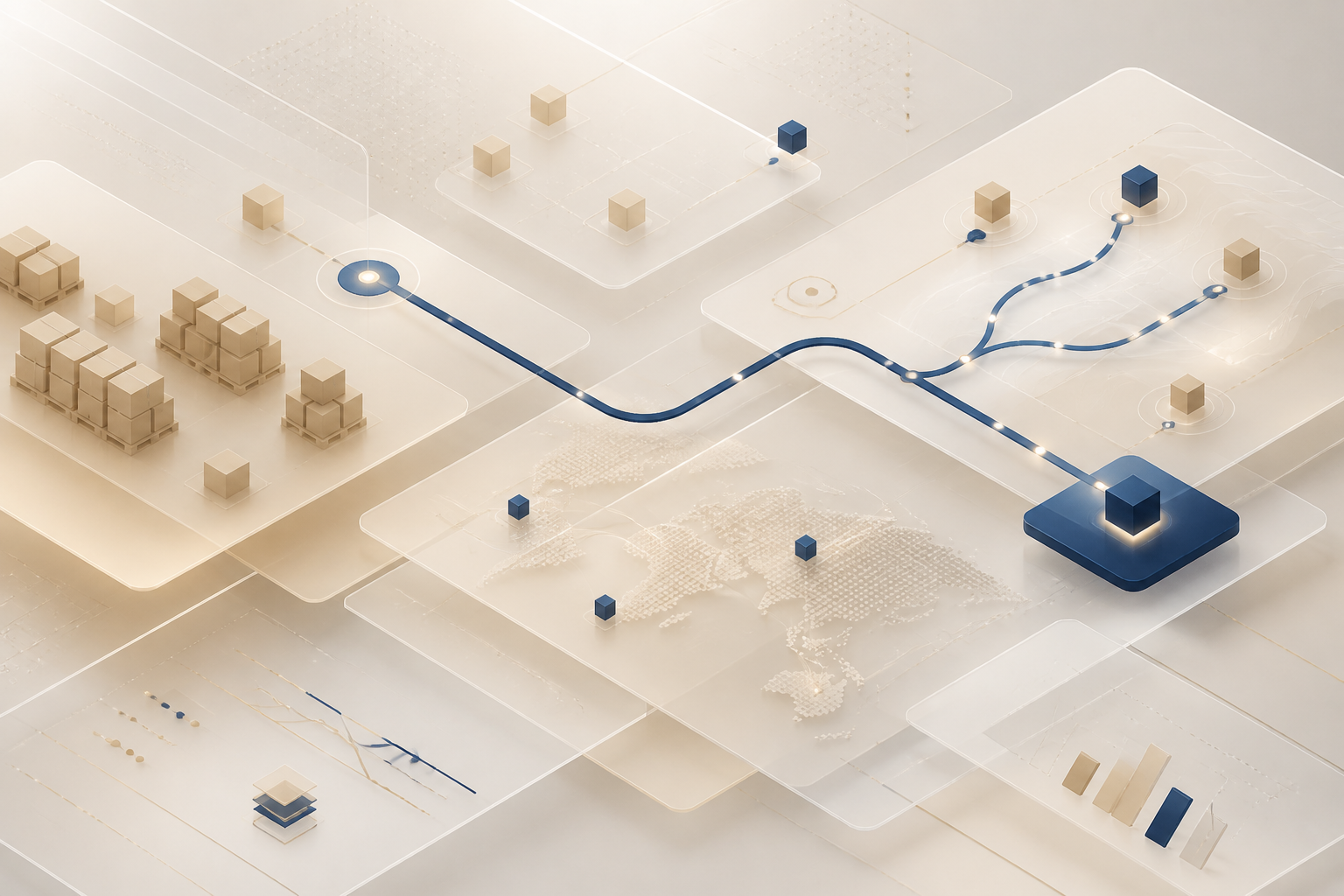 Trade workflow optimisation and systems collaboration visual